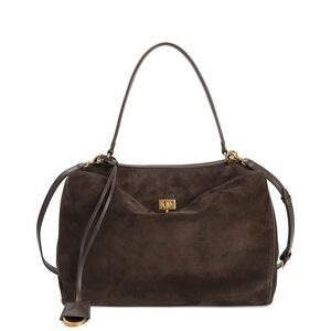 Tiffany & Fred Paris Suede Top Handle Tote, Brown